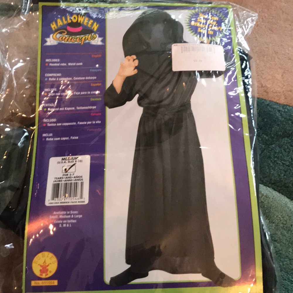 Hidden face robe, kids Halloween costume
